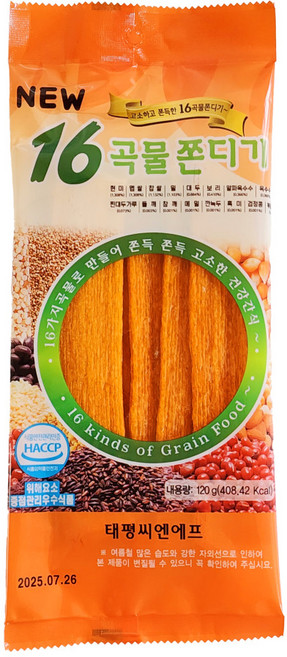 태평 16곡물 쫀드기 120g, 30개