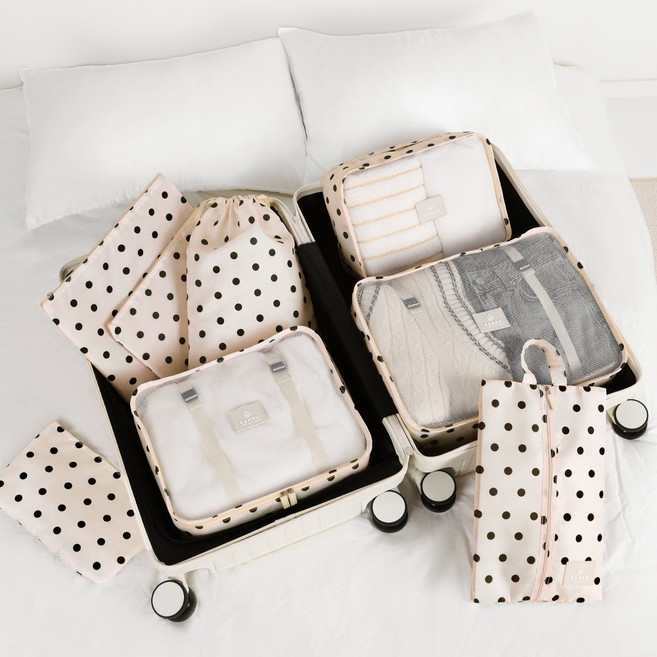 랑고 올인원 여행용 패턴 파우치 10종 8종 세트