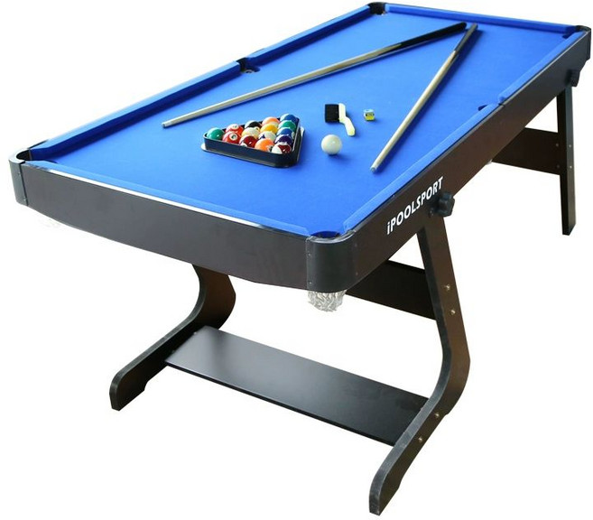 가정용 포켓볼 당구 다이 탁구대 당구대 휴게실 펜션 테이블 접이식 세트 게임 스포츠 큐대, 블루 90x52x68cm, 1개