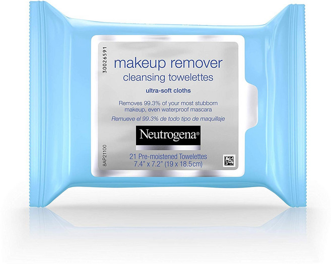 뉴트로지나 메이크업 리무버 클렌징 타월렛, 1개, 21매입