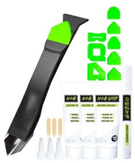쇼킹마스터 실리콘 주방 욕실 다용도 타일 줄눈 시공 보수 세트, 2세트