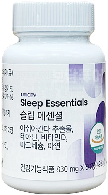 유니시티 슬립 에센셜 60정 +포켓물티슈 증정, 1개, 49.8g - 쿠팡