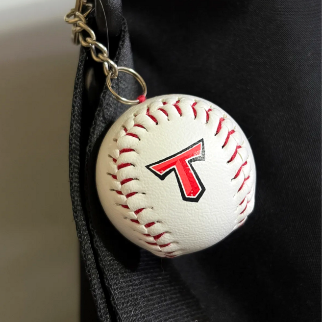 [정품] 기아 타이거즈 미니 로고볼 키링, 1개, 화이트