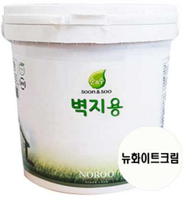순앤수 벽지용페인트 2L 에그쉘광 친환경 벽면 곰팡이방지, 뉴화이트크림, 1개