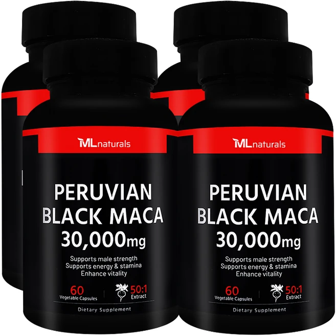 [미국번개배송] 착한명품 마이라이프 내추럴스 블랙 마카 30 000 mg 60정 4병, 4개 - 쿠팡