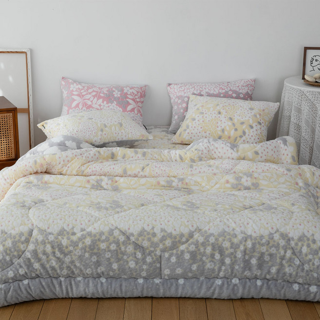 포근하고 부드러운 수국 극세사 차렵이불