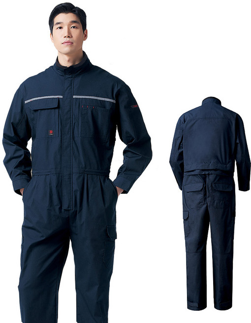 춘추 일체형 허리지퍼 편리한 우주복 정비복 작업복 TB-733 인쇄무료