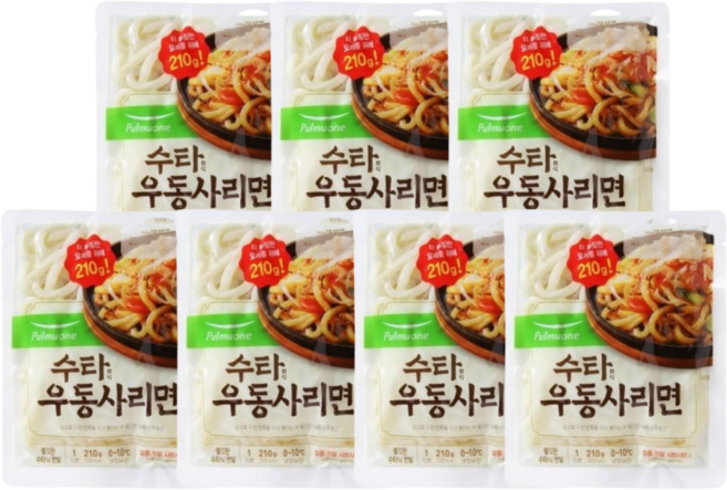 풀무원 수타우동사리면 210g, 7개