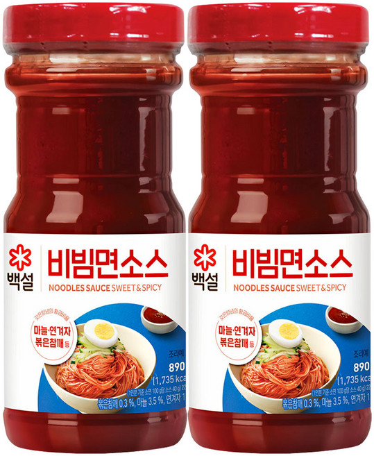 백설 면비빔소스, 890g, 2개