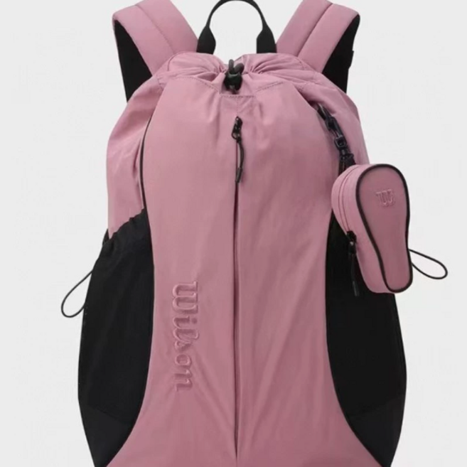 이윤ss 월슨 슈퍼투어 테니스 가방 운동 배낭 백팩 라켓 신발 장비 배드민천 백팩 휴대용 가방, 핑크, 1개