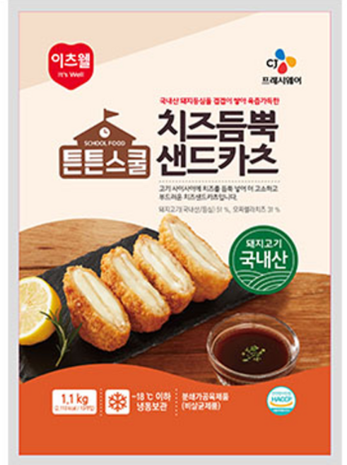 튼튼스쿨 치즈듬뿍 샌드카츠, 1개, 1.1kg
