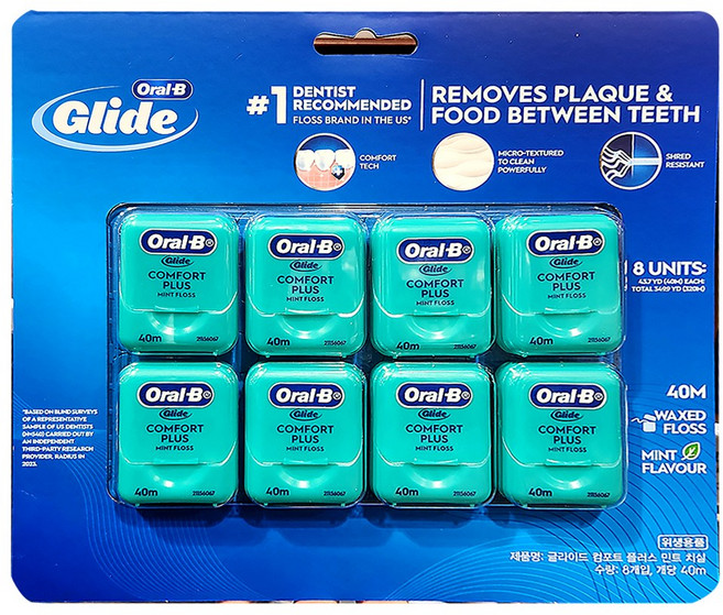 글라이드 치실 민트향, 8개입, 1개