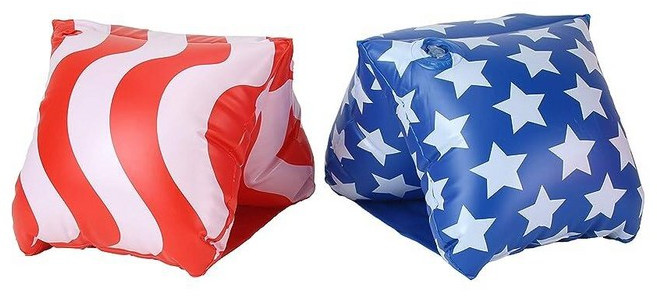 GoFloats 성인용 Water Wing Floaties Own The Pool 기능을 위한 사용 금지, 미국 국기, 1개
