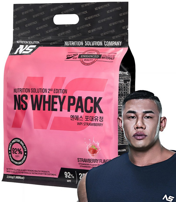 NS 포대유청 WPI 딸기맛 2kg 단백질보충제 헬스보충제, 1개