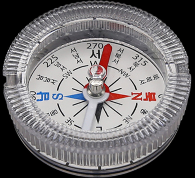 국산 ARi [투명] 플라스틱 나침반 38mm 낱개