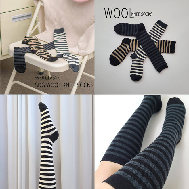 [당일발송] 1+1+1(선택가능) SDG 울 스트라이프 니삭스 반장 반타이즈 국산 고급 헬스 골프 필라테스 에스디지 반장양말