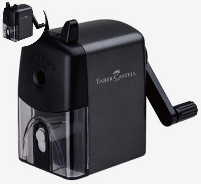 소모품 파버카스텔 핸들 연필깎이 블랙 952600 펜슬샤프너 (1개)