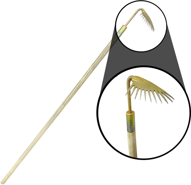 하동 명품 호미 삼각 11발 장대 갈쿠리 잡초 제거 뿌리 농기구 특허품 국내생산 갈퀴 갈쿠리 쇠스랑, 1개