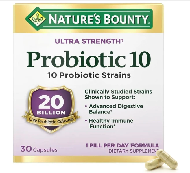 네이처스 바운티 프로바이오틱 유산균 70정 Nature's Bounty Ultra Strength Probiotic 10 70 C, 30정, 2개 - 쿠팡