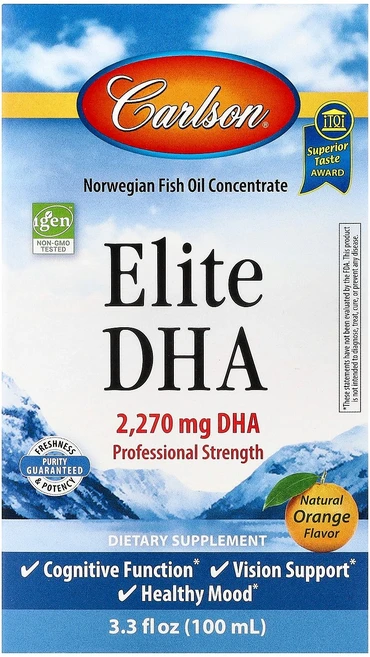 Carlson Elite DHA Natural Orange 3.3 fl oz (100 ml), 1 - 쿠팡
