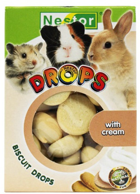 네스톨 드롭스 크림 비스킷 드롭스35g/햄스터/토끼/소동물간식, 1개, 35g