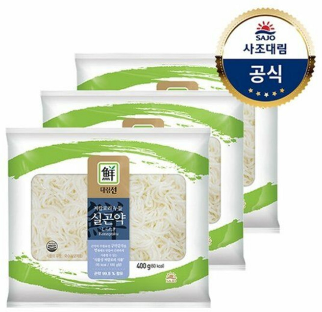 [대림냉장] 저칼로리 누들실곤약 400g x3개, 3개