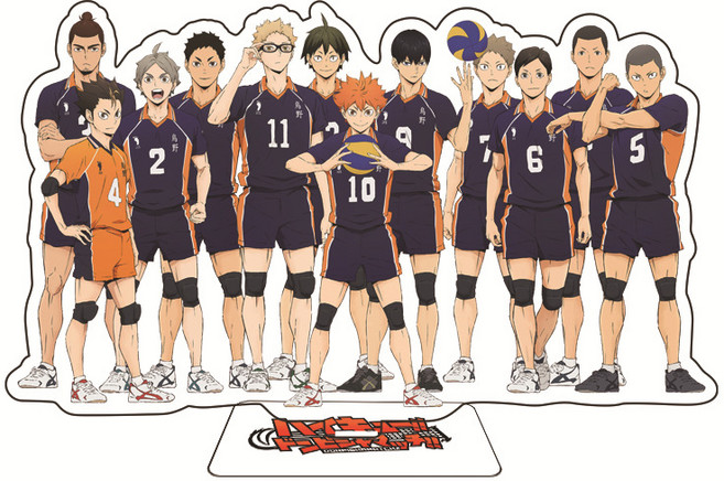 하이큐 아크릴 스탠드 애니 캐릭터 굿즈 니시노야 켄마 카게야마, 1개, 카라스노 전원 집결 ver