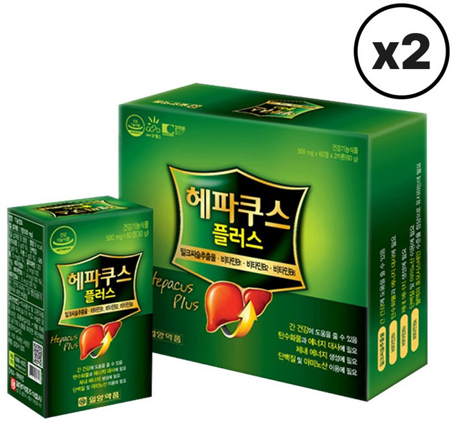 일양약품 헤파쿠스 플러스, 60정, 4개