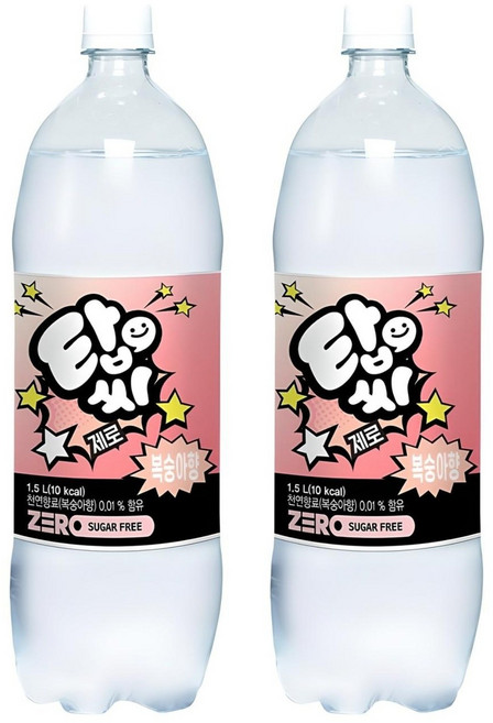 탑씨 제로 복숭아향 탄산음료, 1.5L, 12개