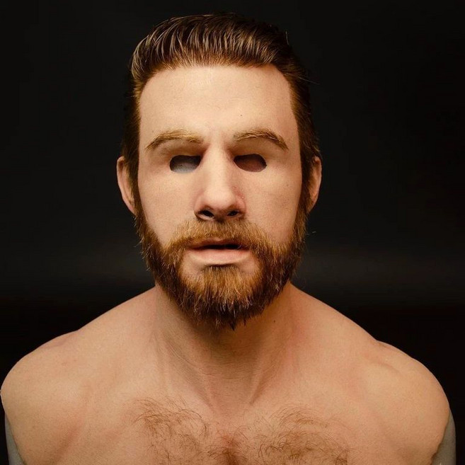 할아버지 할로윈가면 노인 코스프레 공연 얼굴 할머니, 1개, 잘생긴 남자 마스크 헤어스타일