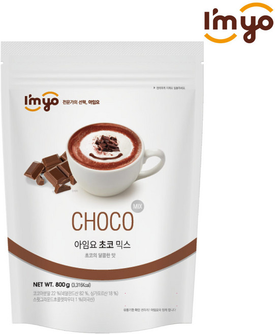 아임요 초코 믹스 파우더, 6개, 800g