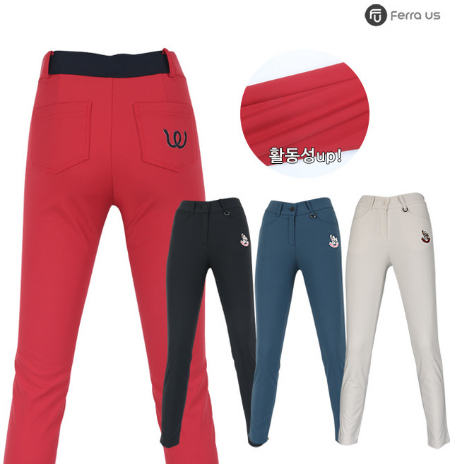 골프연습용품 골프용품 페라어스 여성 세미 뒷밴딩 골프 기모바지 APYE8186W0