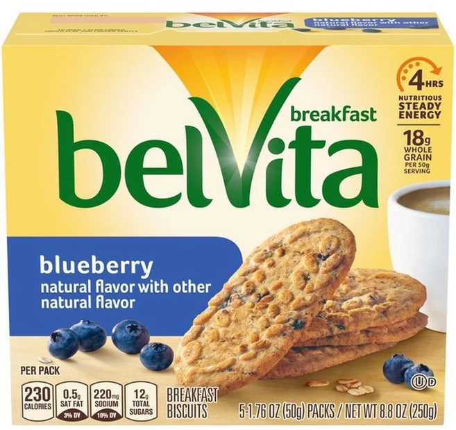 나비스코 벨비타 아침 비스킷 블루베리, 250g, 1개 - 쿠팡