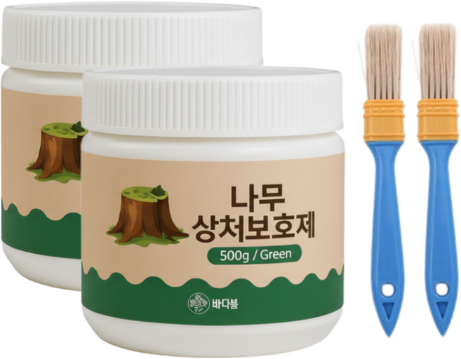 바다봄 나무 상처보호제 수목 식물 도포제 치료제, 2개, 500g