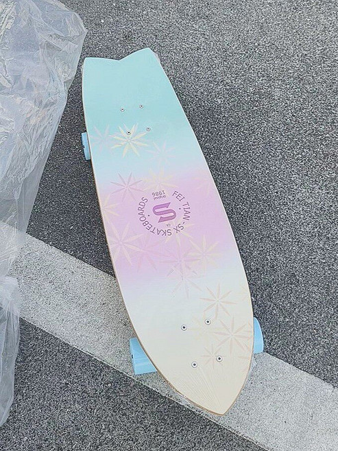 32吋專業免蹬陸地衝浪板 滑板 刷街初學者練習板 附轉向橋, 如圖所示, 1個