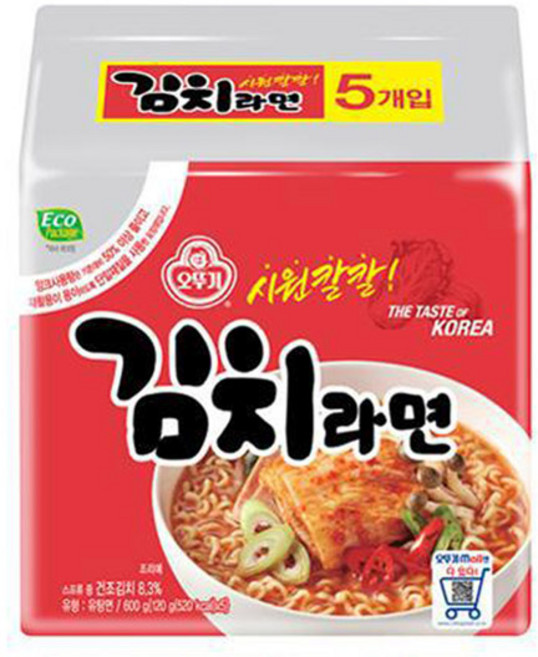 오뚜기 김치라면 120g, 1개