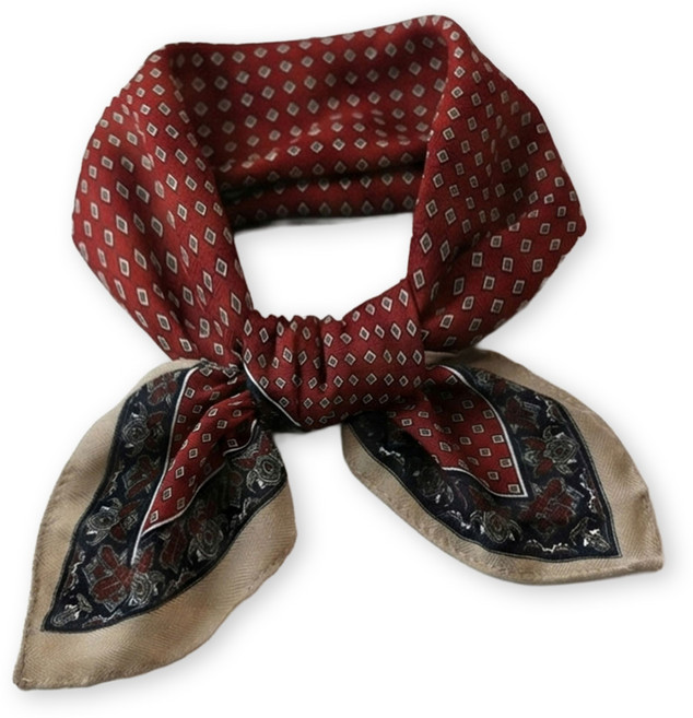 메리앤유 소프트 비스코스 고급 나염 패턴 사각 데일리 스카프