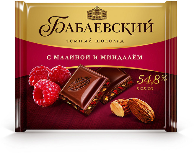 Chocolate (BABAEVSKIY Raspberry almond) 바바예프스키 라즈베리 아몬드 초콜릿 70g 개, 1개