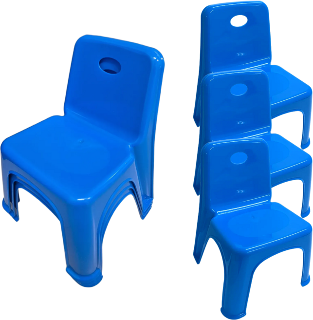 나코 미니의자 등받이 좌식 짧은 낮은 간이 플라스틱의자 신생아 목욕의자, 스카이블루, 3개