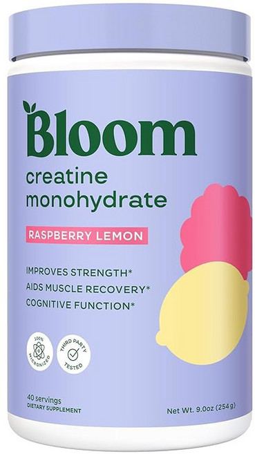 블룸 뉴트리션 크레아틴 모노하이드레이트 파우더 라즈베리 레몬 40인분, NEW! Raspberry Lemon, 9 Ounce (Pack of 1), 1개