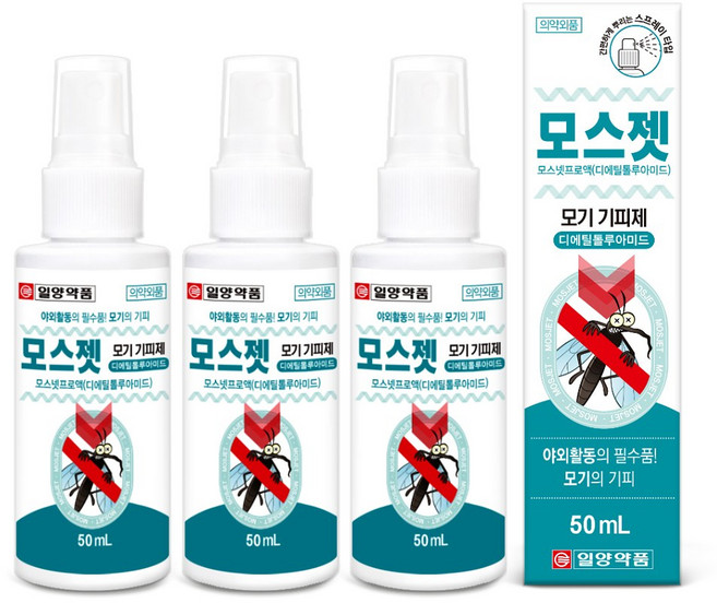 일양약품 모스젯 모기 기피제, 3개, 50ml