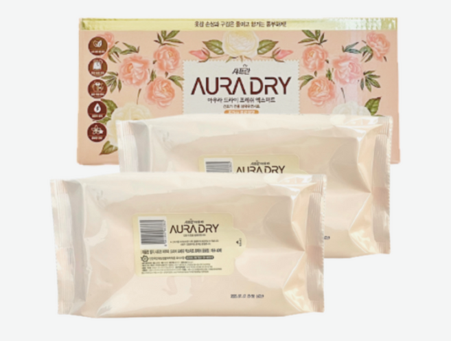 아우라 엑스퍼트 드라이시트 대용량, 40개입, 2개