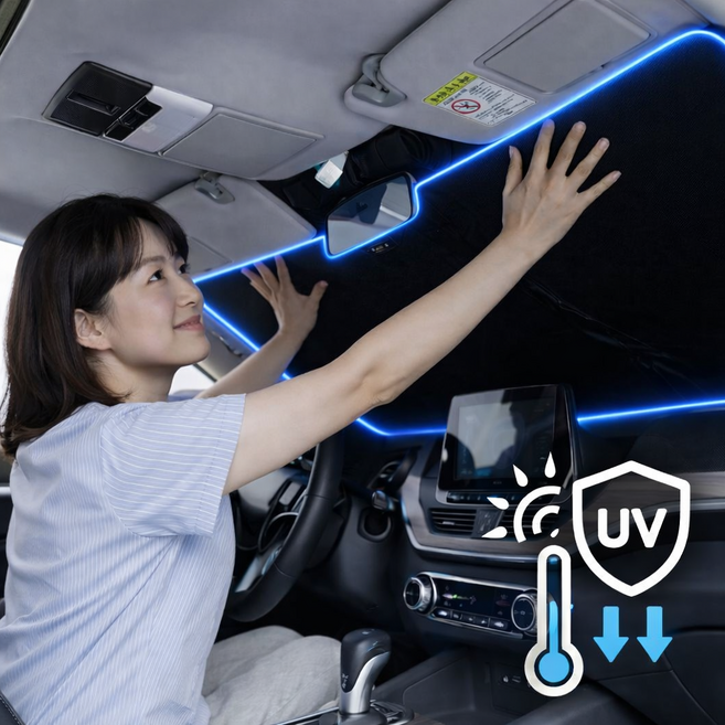 비바띵즈 차량 햇빛가리개 앞유리, 1세트, 혼합색상