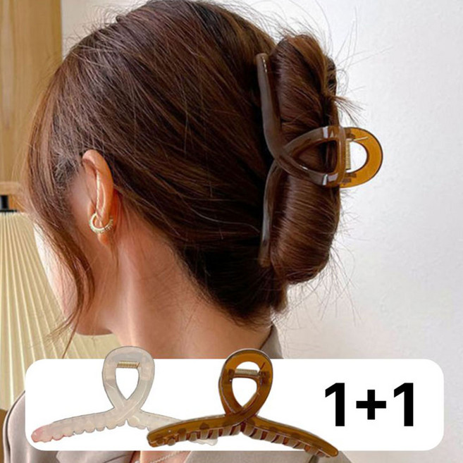 빅사이즈 대형 집게핀 올림머리 파스텔 2종세트 여성
