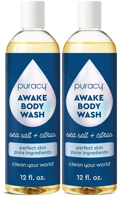 Puracy Body Wash Natural Body Wash Citrus & Sea Salt 12 Oz (2-Pack), 1개, 473ml - 쿠팡