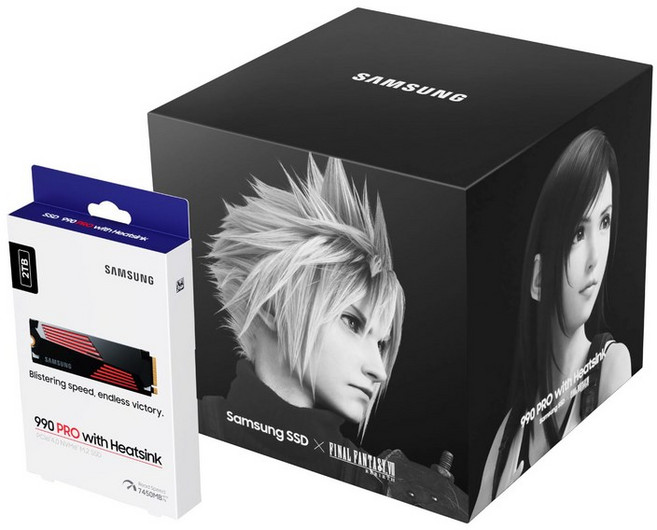FF7 BOX Samsung 990 PRO 2TB PS5 PCIe NVMe M.2 MZ-V9P2T0G-FF7RBOX-ITEC 리버스 콜라보 기념, 상세페이지 참조