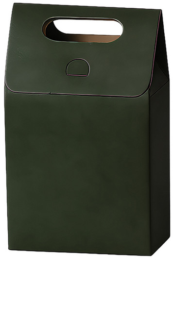 크라프트 손잡이 종이 선물 포장백 쇼핑백, 10개, S 그린