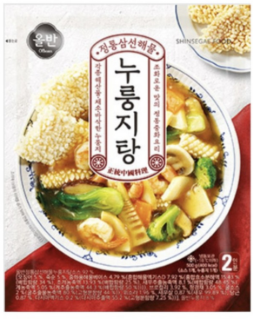 올반키친 정통삼선해물누룽지탕 3팩세트 (500gX3팩), 3개