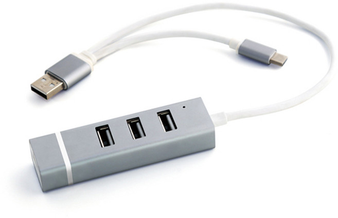 NEXTU 이지넷 USB2.0 Type C/A 4포트 OTG허브 (NEXT-506OTG), 1개
