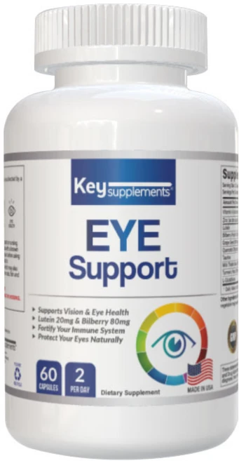 미국 직배송 키서플리먼트 고함량 Eye 아이 서포트 - 루테인 빌베리 퀘르세틴 등 10가지 성분 60정, 1개 - 쿠팡